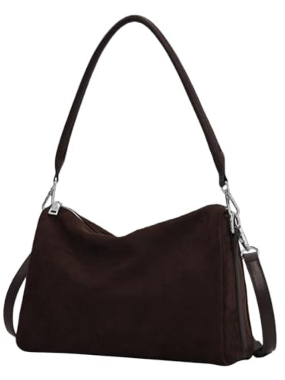Suede Tote Bags for Women, Suede Purse Handbag Vintage Slouchy Hobo Shoulder